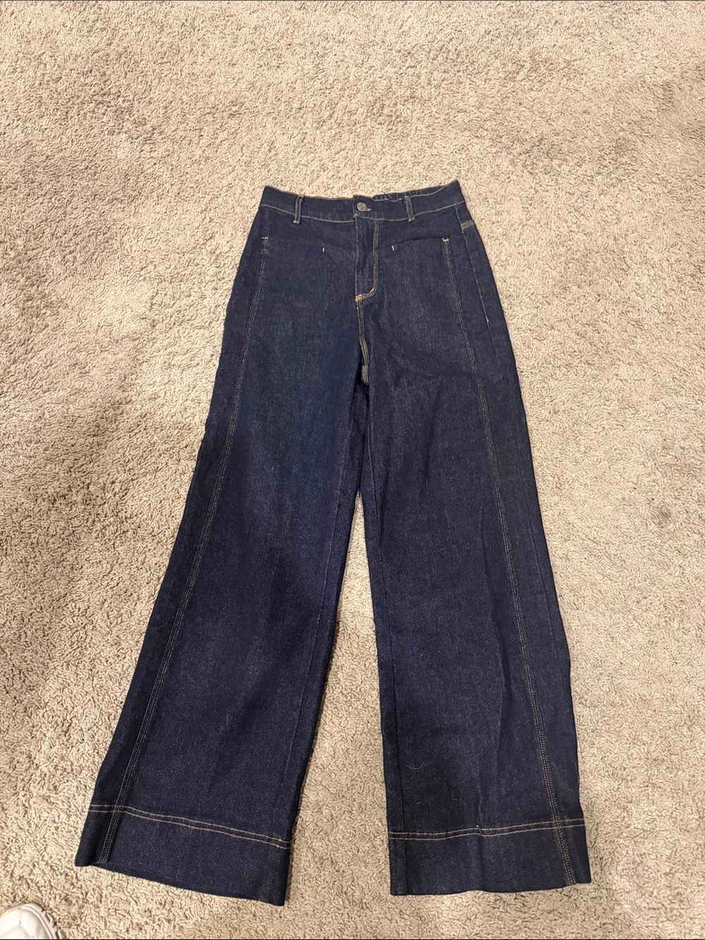 DAVI & DANI Wide-Leg Dark Indigo Jeans